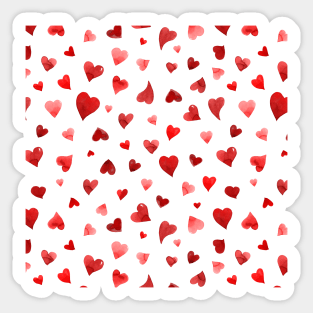 Valentine's  Day hearts - red Sticker